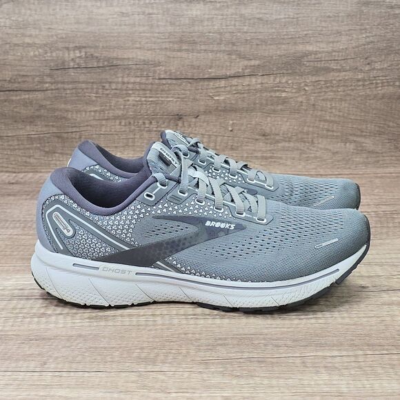 Brooks Ghost 14 Men's Size 9.5 D Grey Running Shoes (1103691D067) READ DESCRIPTI - Picture 1 of 11
